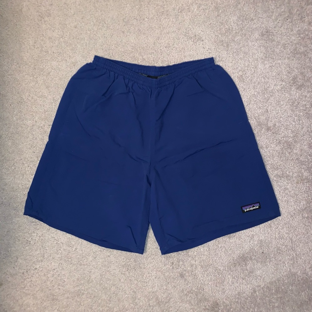 Vintage PATAGONIA Blue Baggies Lined Swim Trunk Drawstring Board Shorts S